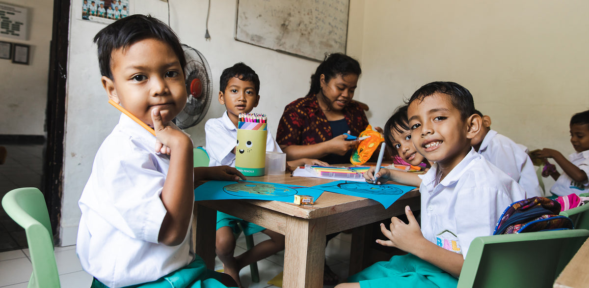 Children learning at the Bali Life Street Kids Centre, Suwung, Denpasar (2024)